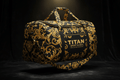 TITAN Pro Gym Duffel Bag — Gold Filigree Ornate Luxury Design
