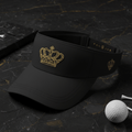 TITAN Golf Visor Crown Edition matte black gold crown embroidery wide brim moisture-wicking performance fabric