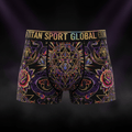 TITAN Crown Edition Men's Obsidian Crown Boxer Briefs — Black & Rainbow Gold