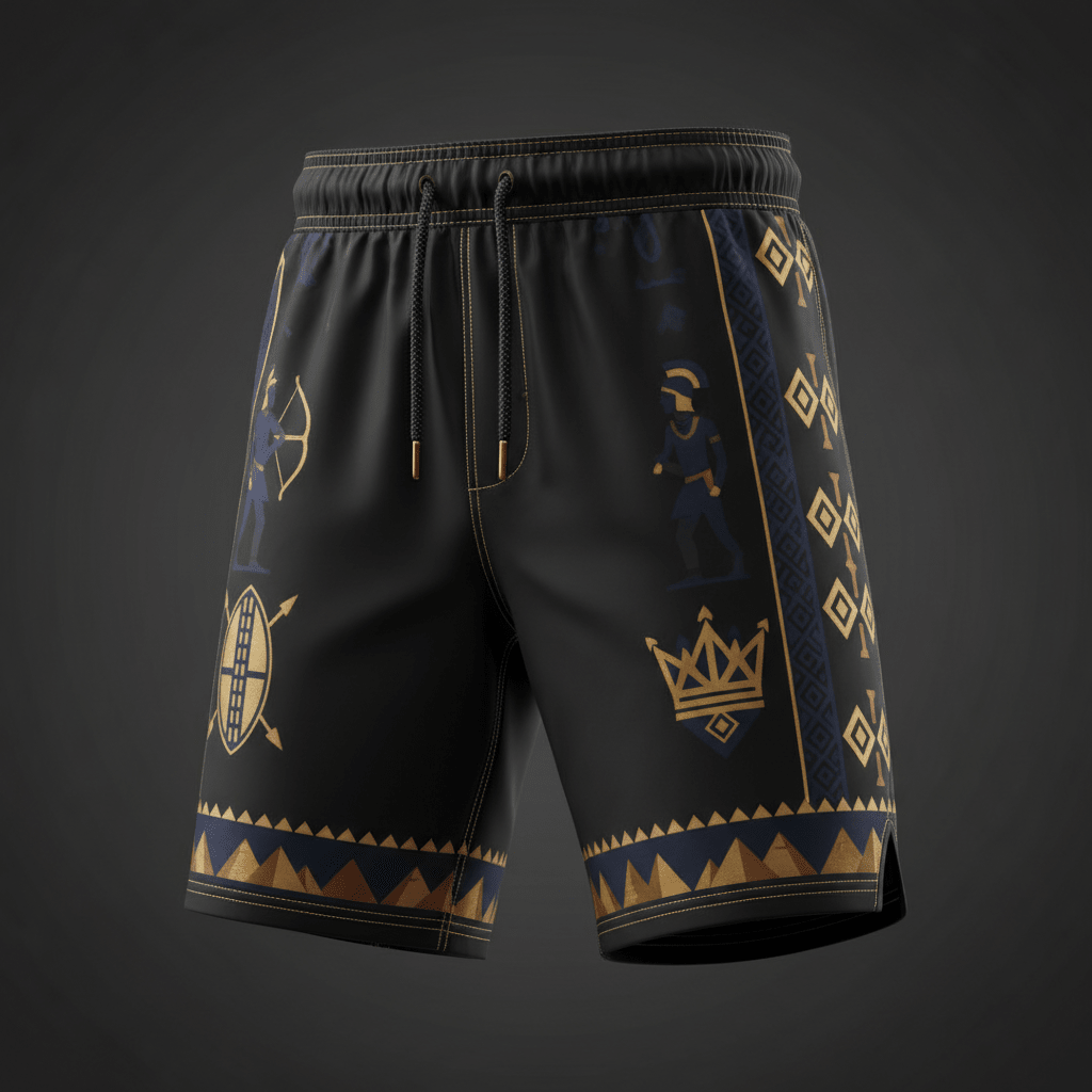 TITAN Nubian Kingdom Training Shorts — Kush Edition