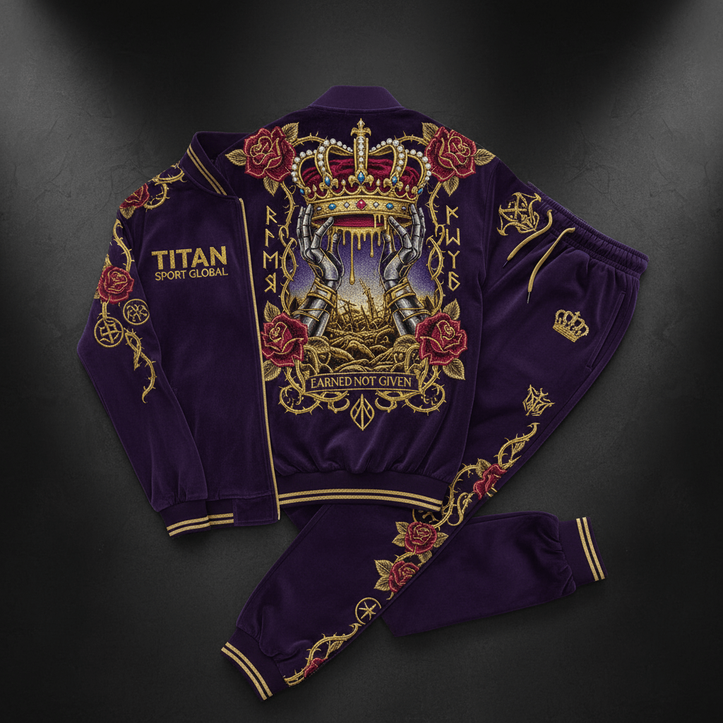 TITAN Crown Edition The Crown Bearer Tracksuit Royal Purple Gold