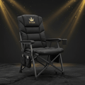 TITAN Heavy Duty Folding Camping Chair Black & Gold