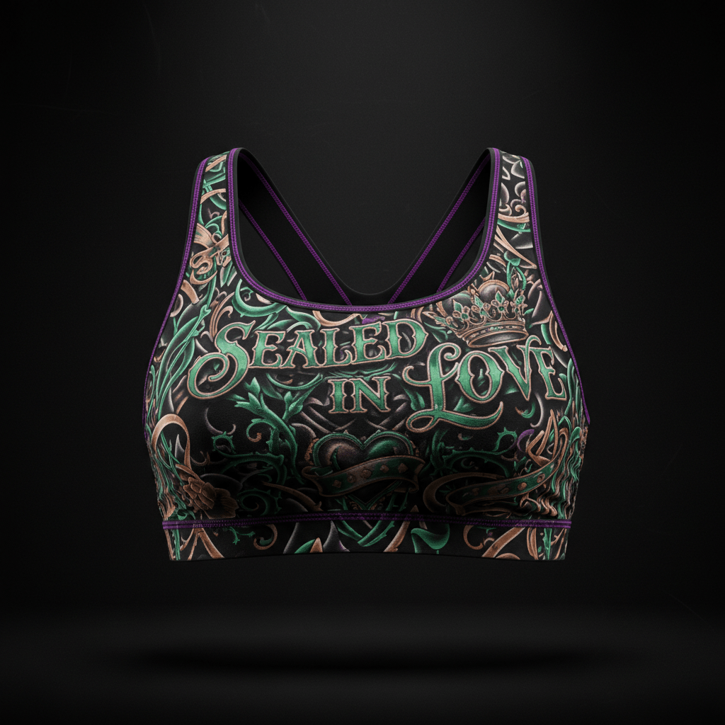 Women's Sports Bra — Sealed In Love — Crown Edition