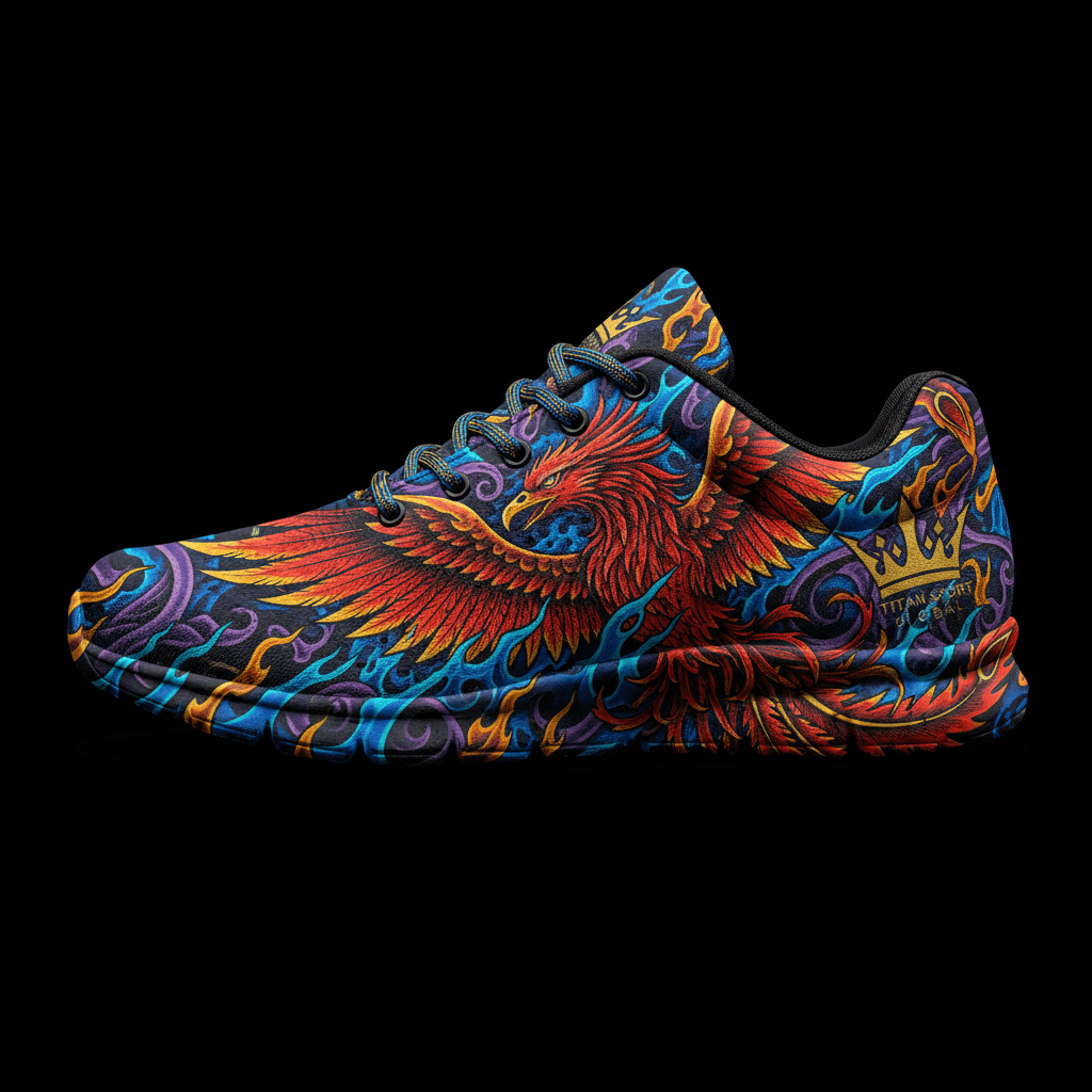 TITAN Crown Edition Color Phoenix Women's Training Shoe Color Tattoo Art