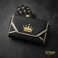 TITAN Crown Edition Baseball Batting Glove Bag Matte Black Gold