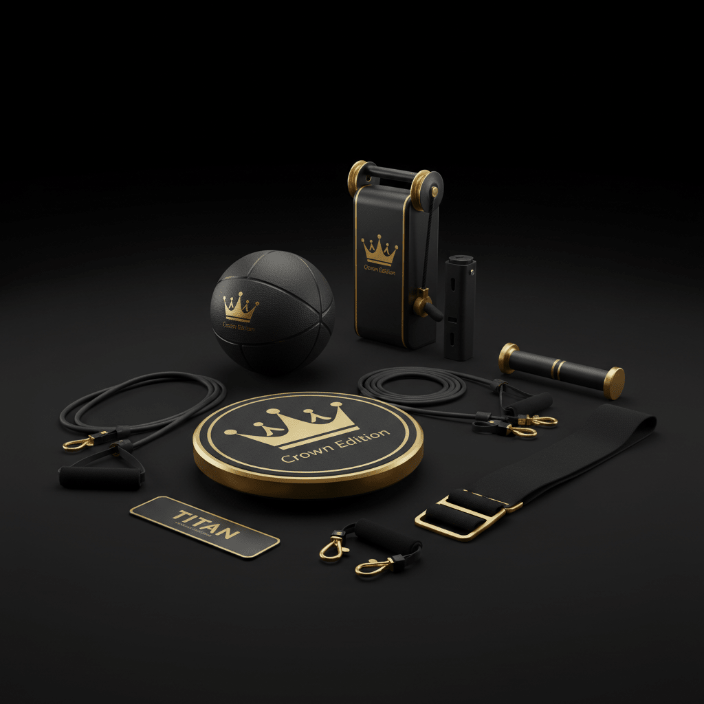 TITAN All-In-One Golfer's Core & Rotation Home Gym Kit — Crown Edition