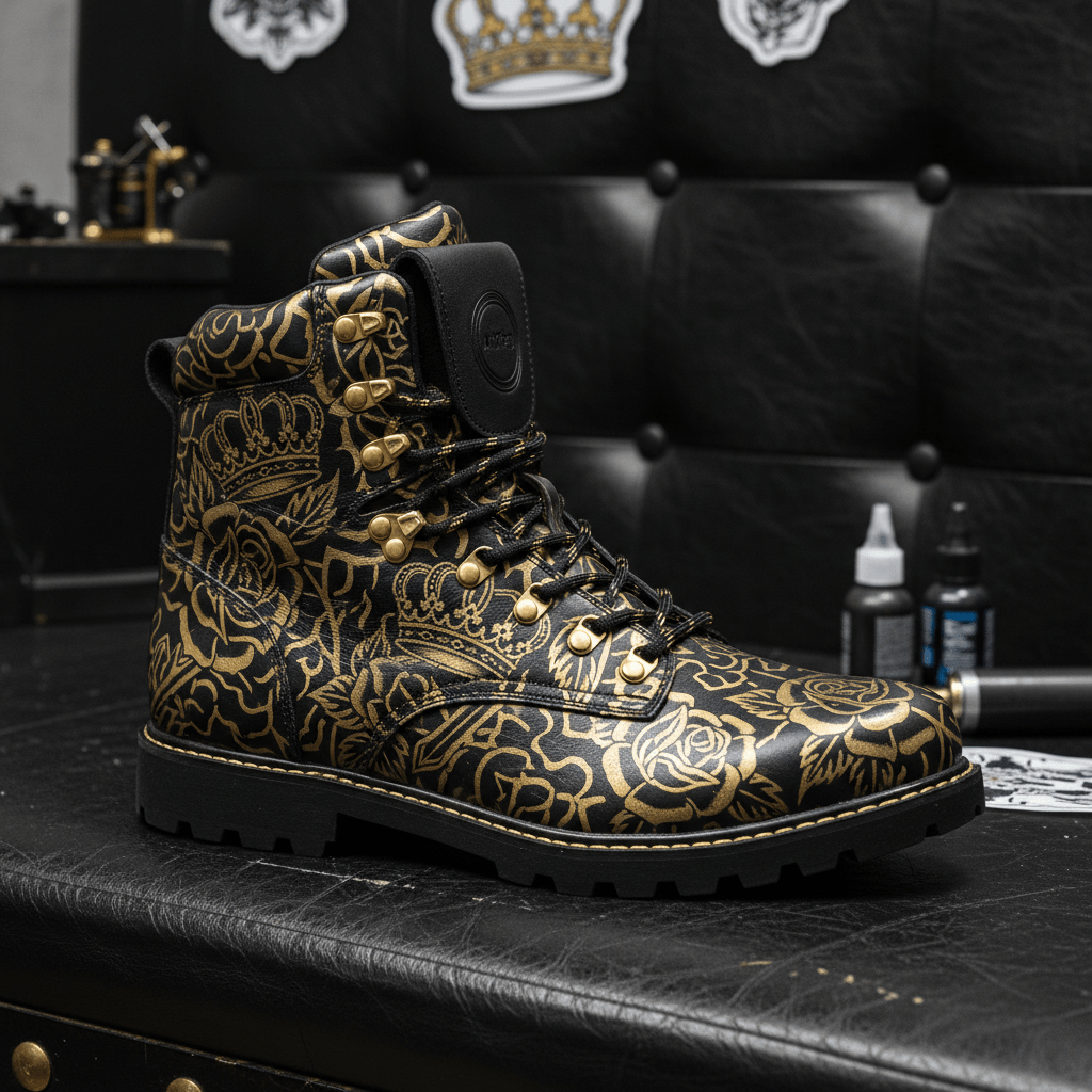 TITAN Hiking Boot — Volcano Tattoo Crown Edition