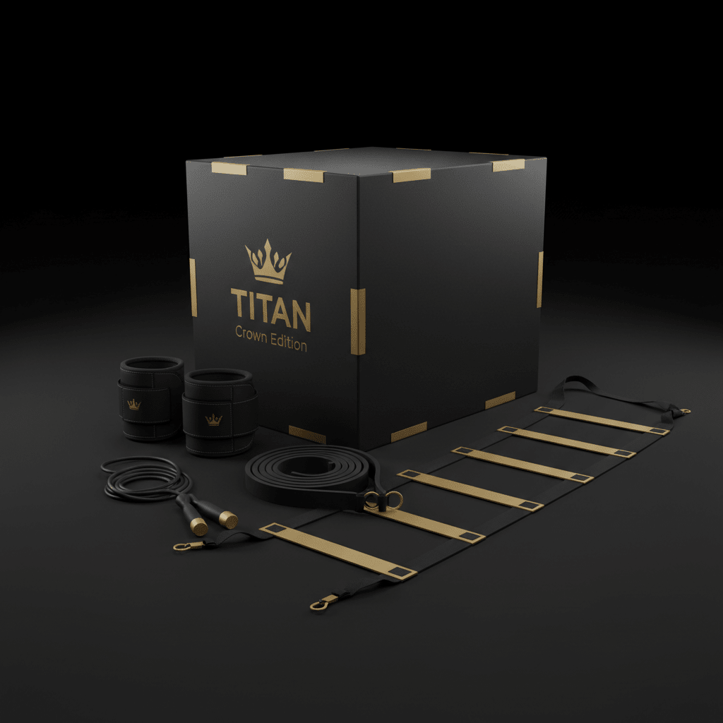 TITAN All-In-One Volleyball Player's Jump & Spike Home Gym Kit — Crown Edition