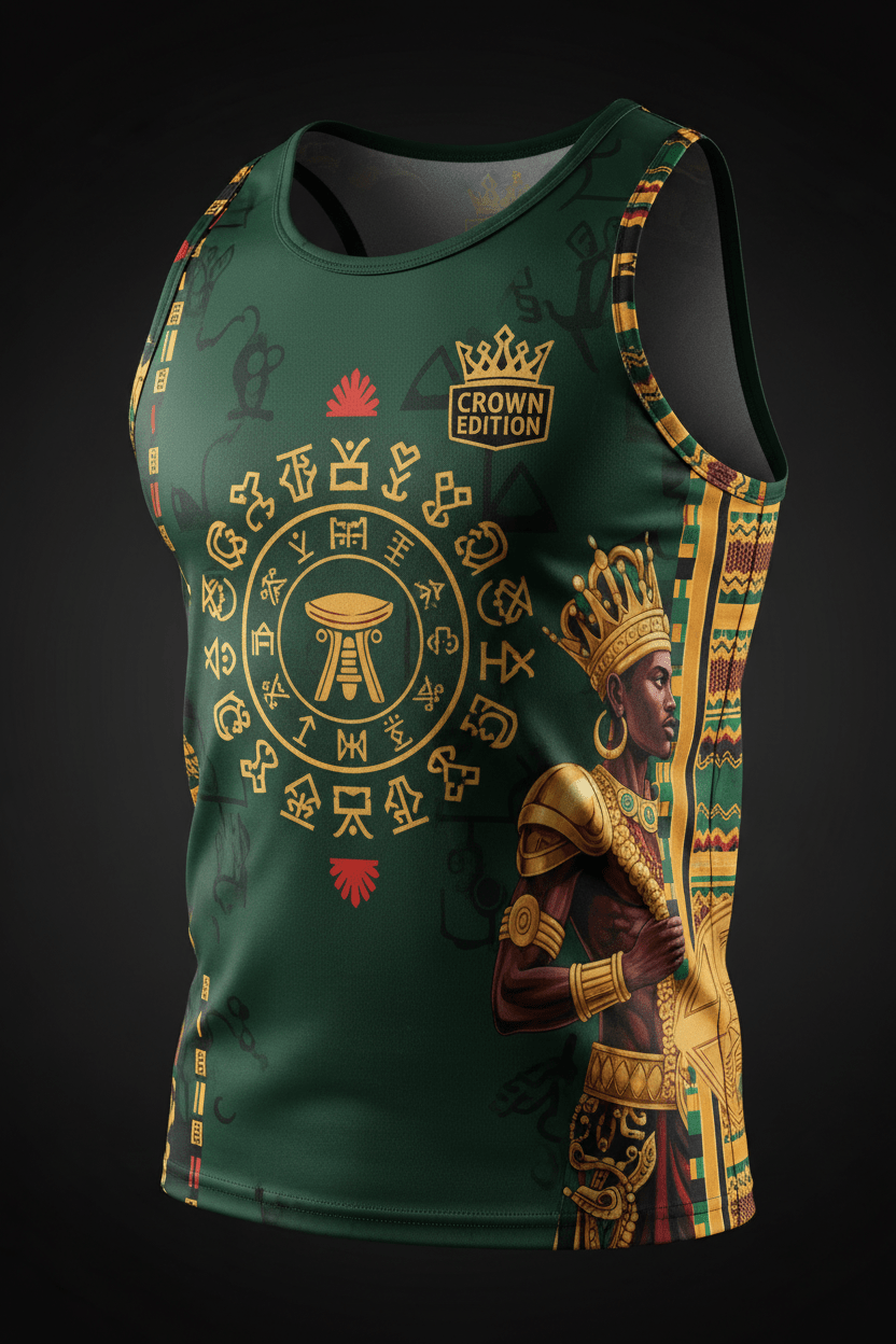 TITAN Men's Ashanti Gold Muscle Tank Golden Stool Edition