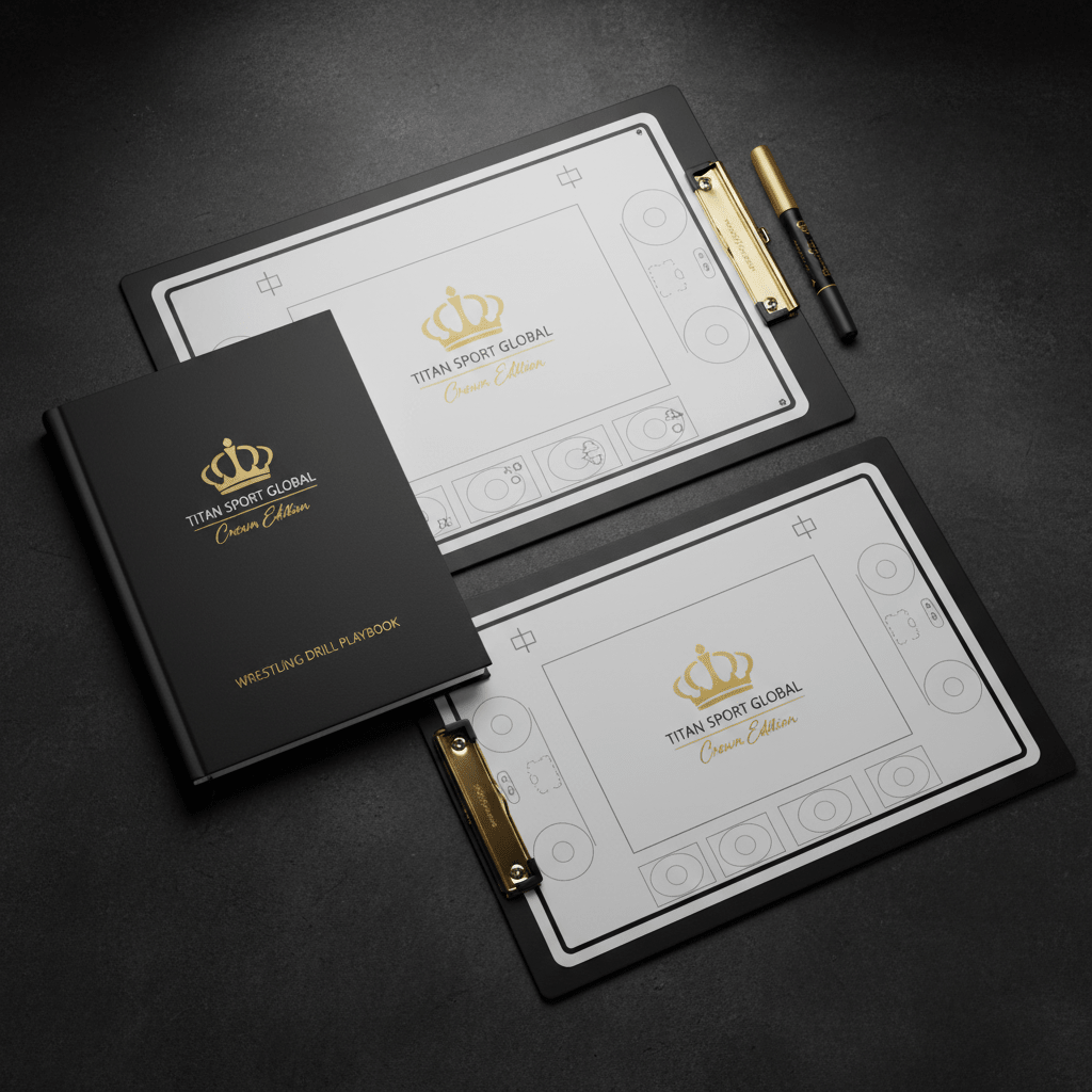TITAN Crown Edition Wrestling Coach's Clipboard & Playbook Set