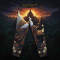 TITAN Borobudur Peacock Women's Lounge Pants Crown Edition — peacock in Javanese court dancer robes anime art on matte black