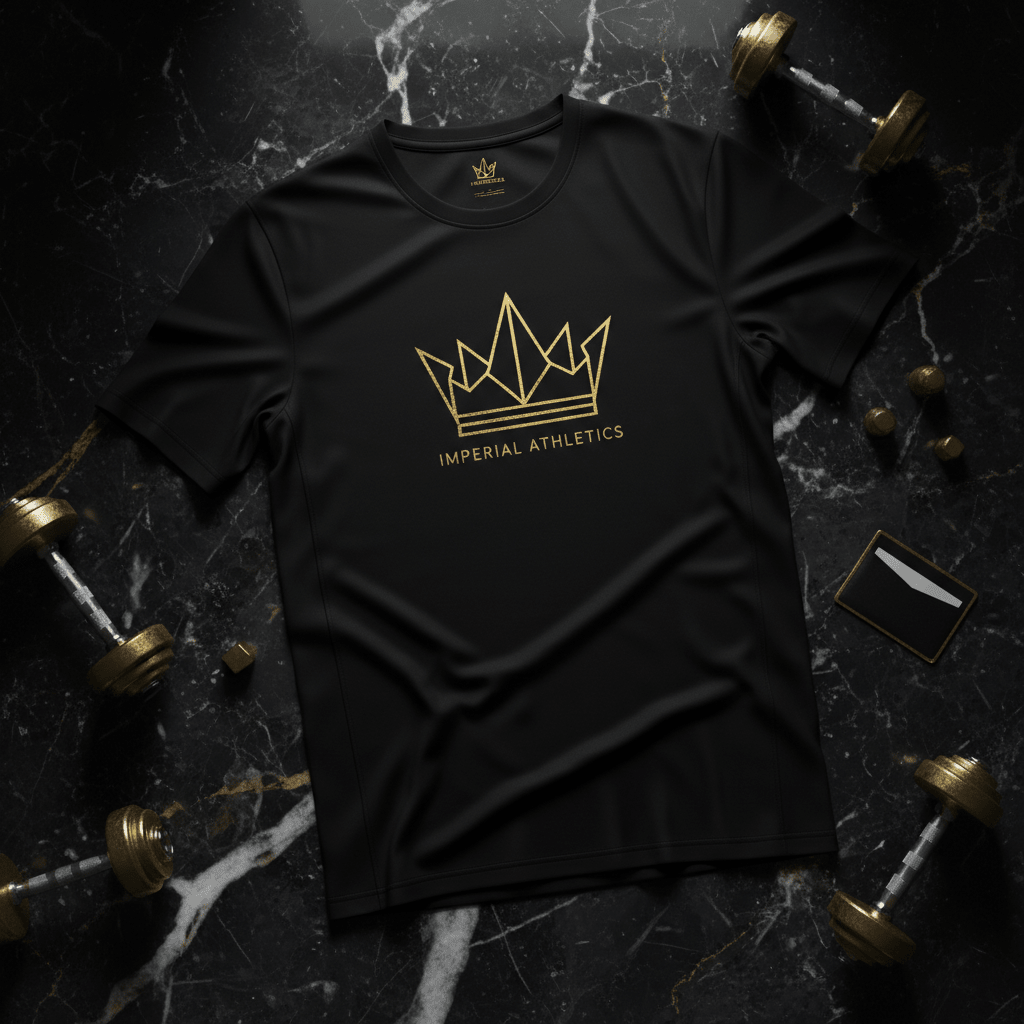 TITAN Elite Performance Tee Obsidian Crown SWAG Edition flat lay