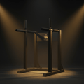 TITAN Freestanding Dip Bar Station Black & Gold