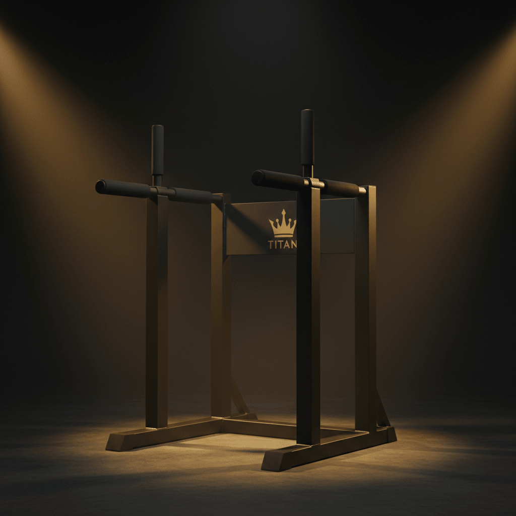 TITAN Freestanding Dip Bar Station Black & Gold