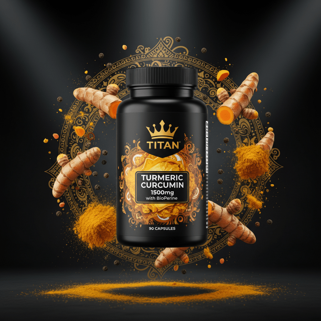 TITAN Turmeric Curcumin 1500mg with BioPerine Anti-Inflammatory 90 Capsules