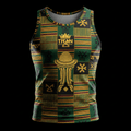 TITAN West African Ashanti Kente Muscle Tank Crown Edition