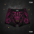 TITAN Women's Cozy Boxer Shorts Crown Edition Fuchsia Gold