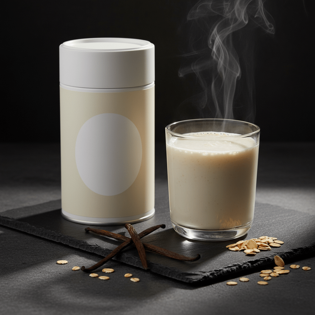TITAN Protein Oat Milk Powder – Vanilla, premium product photography