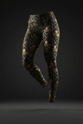 TITAN All-Over Print Leggings - Gold Geometric