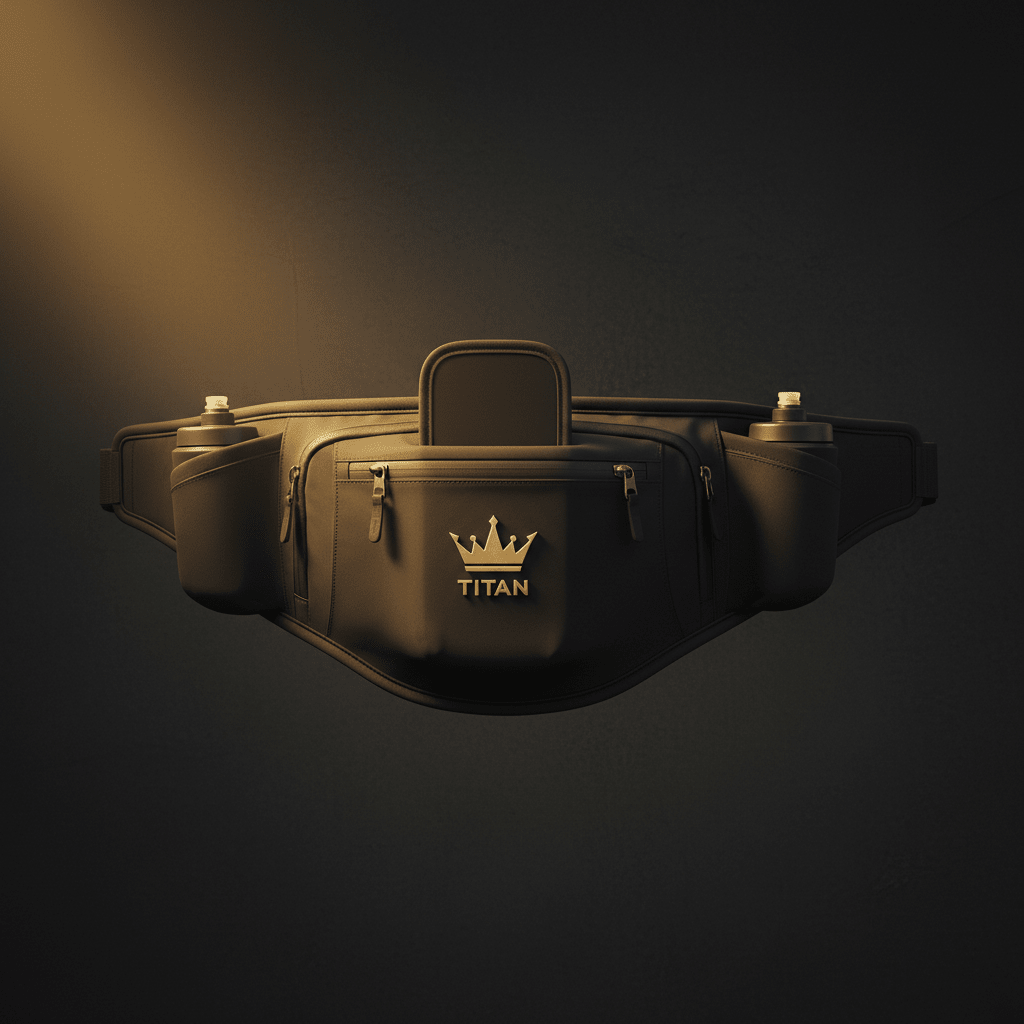 TITAN Pro Running Waist Belt Black & Gold