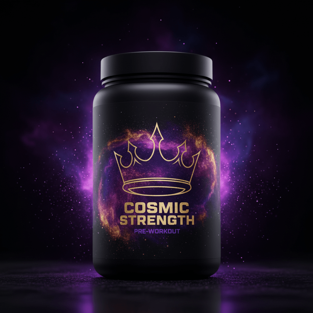 TITAN Pre-Workout Focus Galaxy Crown Edition black purple gold tub