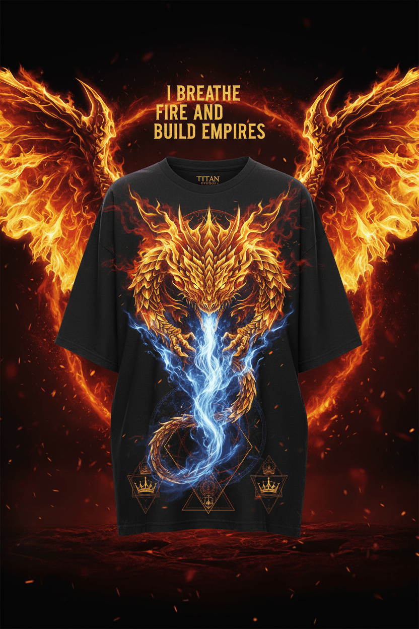 Dragonfire Oversized Tee — Women's Warrior Drop