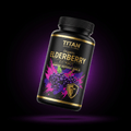 TITAN Organic Elderberry Extract - Immune Defense Shield supplement bottle