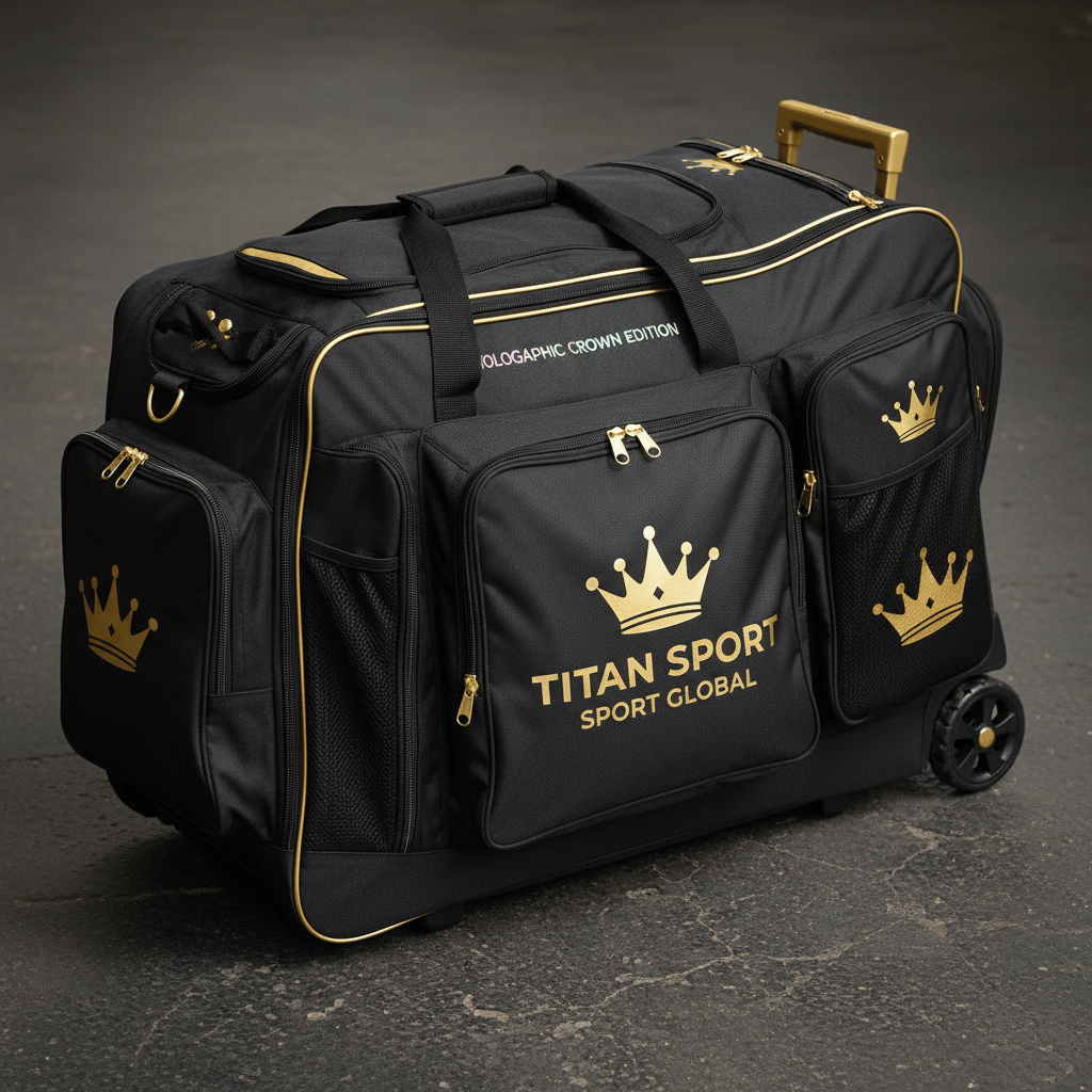 TITAN Crown Edition Cricket Coaching Bag Matte Black Gold