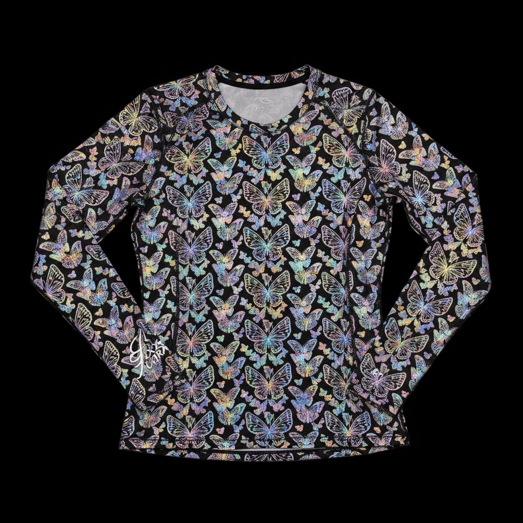 Holographic Butterfly Long Sleeve — Women's Warrior Drop