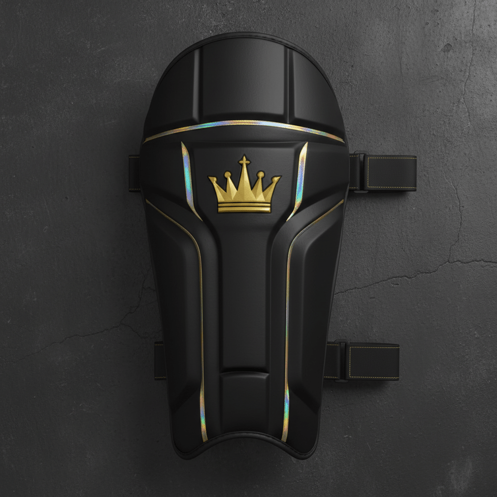 TITAN Crown Edition Cricket Thigh Guard Matte Black Gold