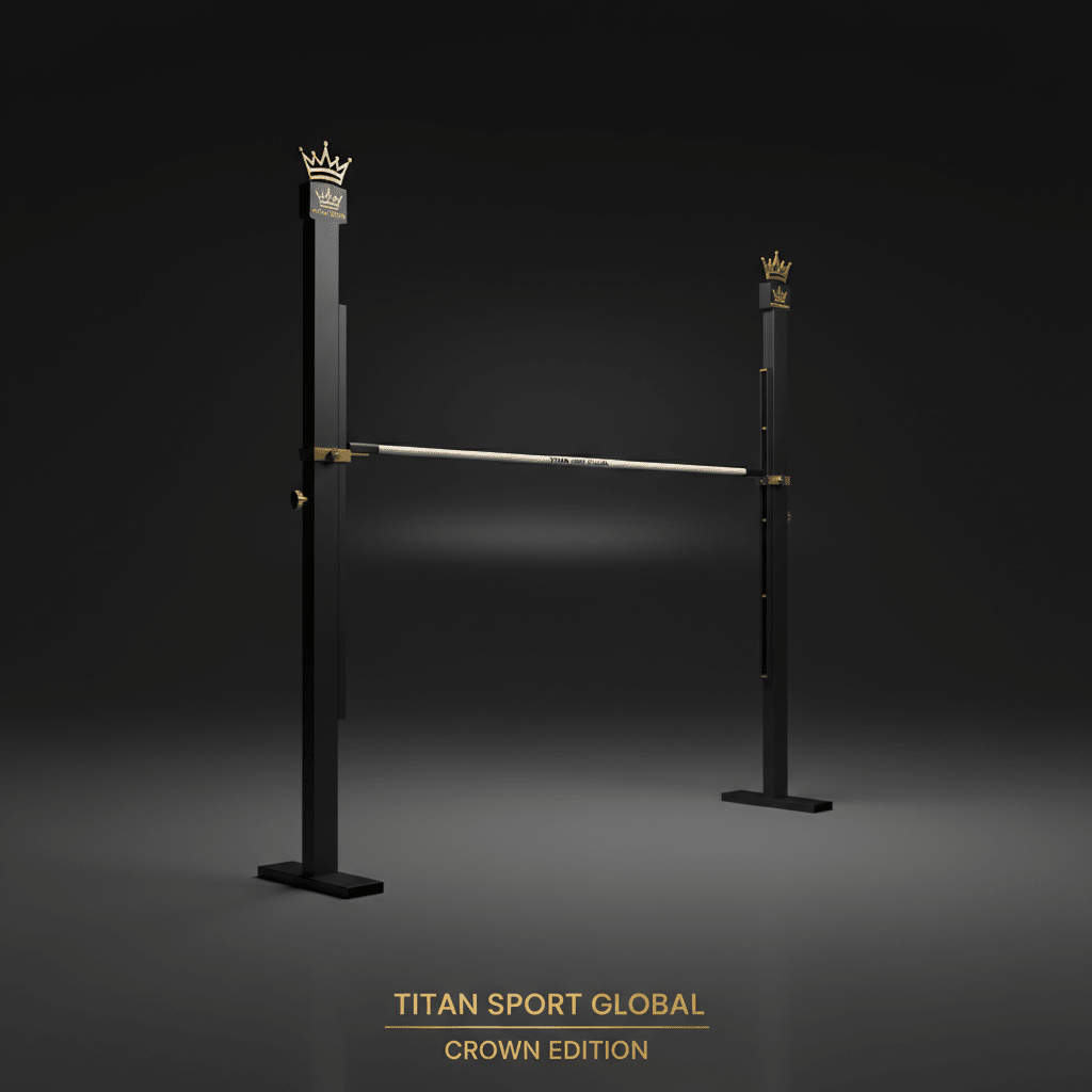 TITAN Crown High Jump Standards Adjustable Uprights & Bar