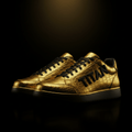 TITAN Gold Croc Luxury Sneakers Gold Edition