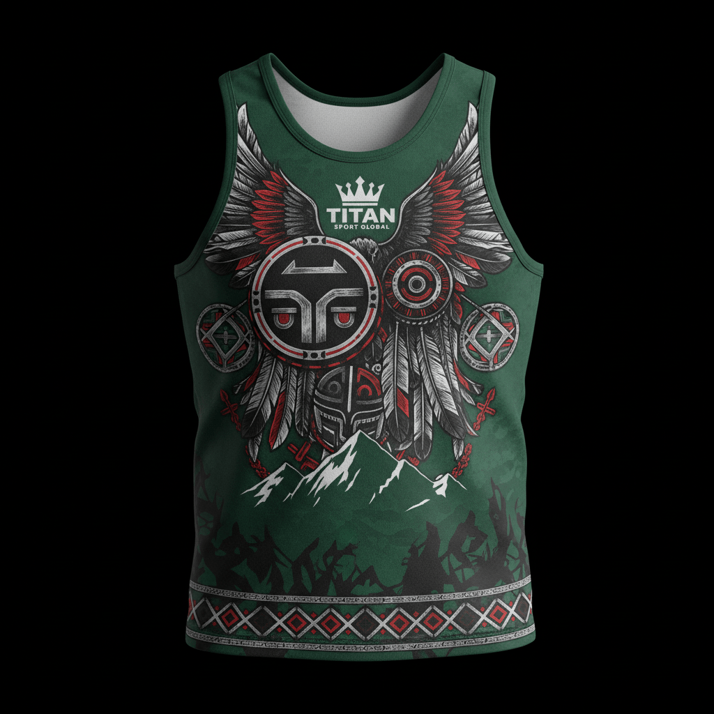 TITAN Mapuche Warrior Muscle Tank Crown Edition