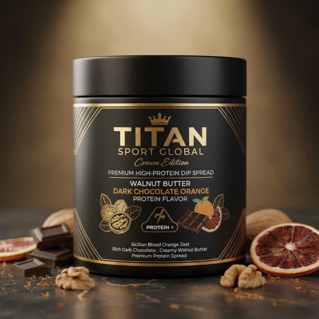 Crown High-Protein Dark Chocolate Orange Walnut Butter Dip