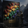 TITAN Off-Grid Rock Climbing Holds Rainbow Crown SWAG Edition