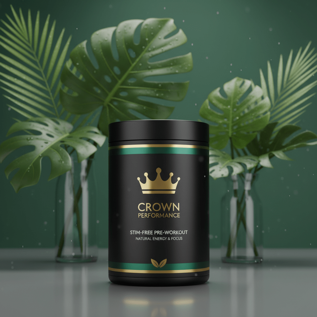 TITAN Stim-Free Pre-Workout Green Crown Edition black green gold tub