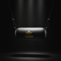 TITAN Double End Bag Blackout — matte black with gold crown logo
