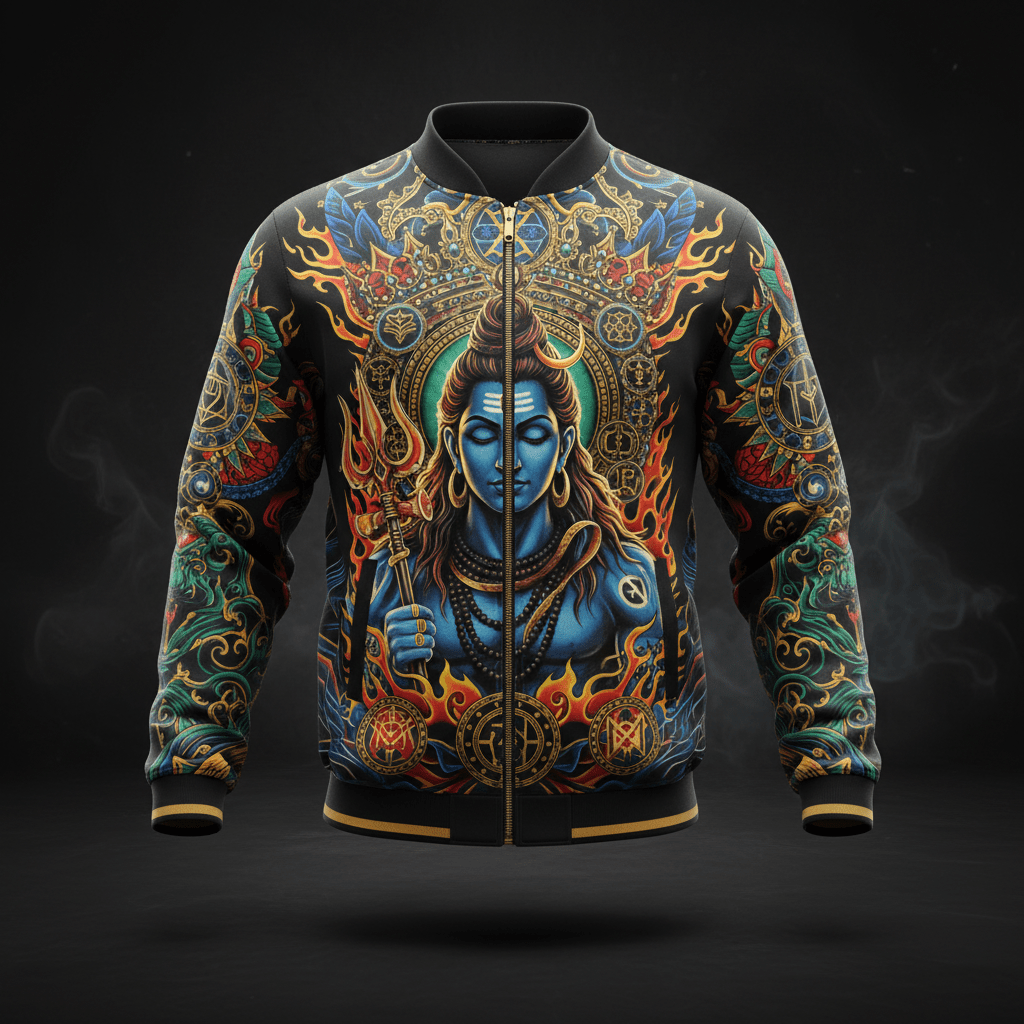 TITAN Plus Men's Shiva Destroyer Zip Jacket — Spiritual Crown Edition sizes 1X–5X
