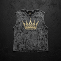 Acid Wash Crown Muscle Tee — Women's Warrior Drop