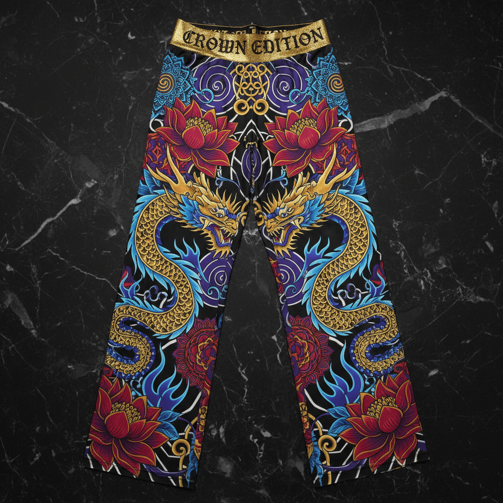 TITAN Crown Edition Tattoo Art Wide-Leg Pants Women's Athletic Bottoms