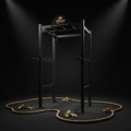 TITAN Outdoor Pull-Up Station Crown Edition — matte black with gold crown logo