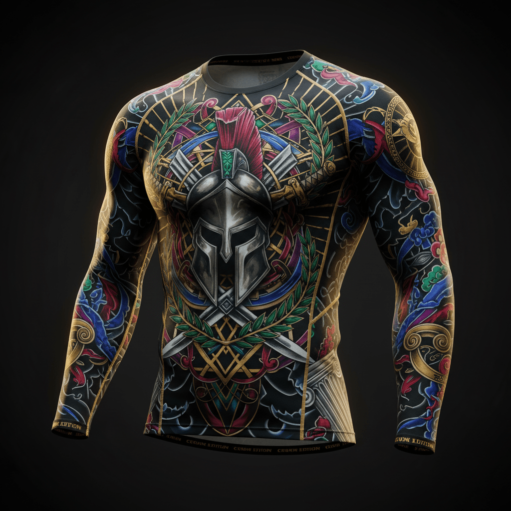 TITAN Men's Compression Base Layer Top - Spartan Crown Edition Design