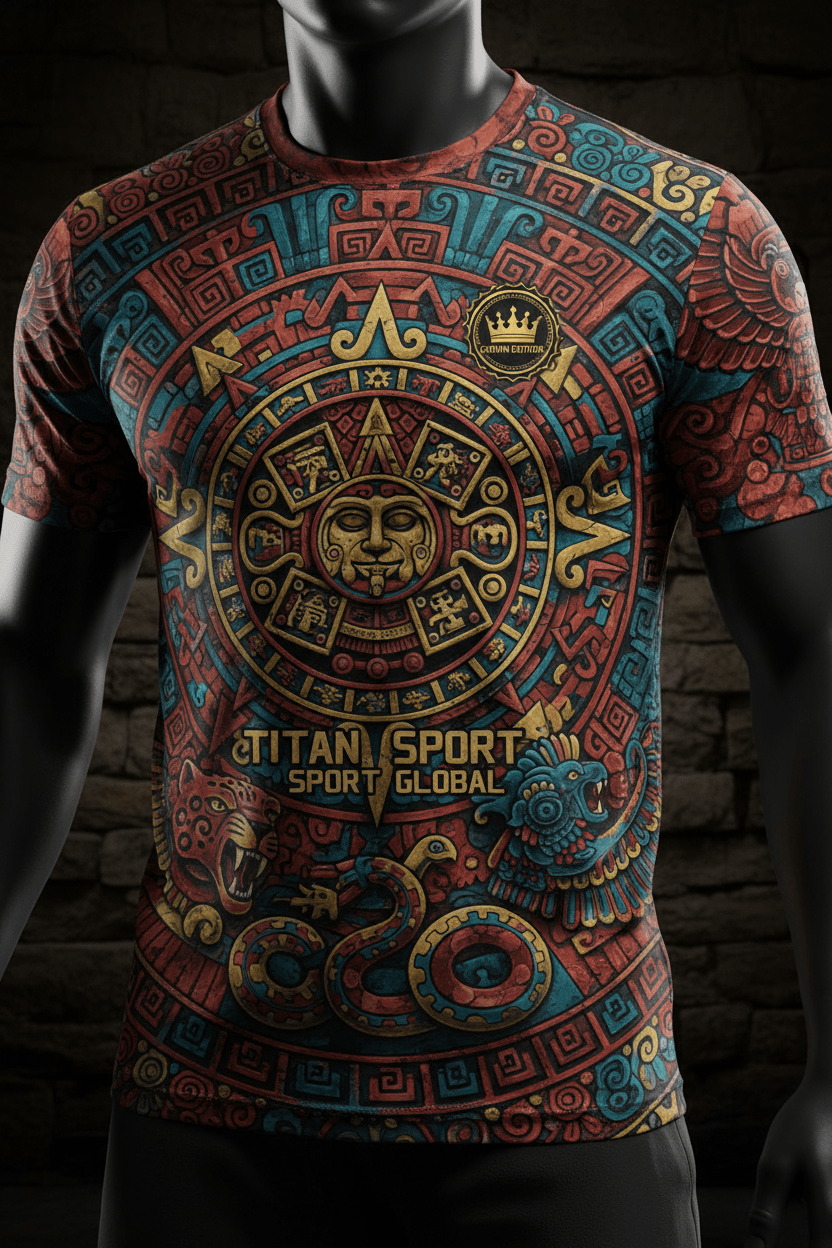 TITAN Men's Aztec Sun Warrior Training Tee Solstice Edition