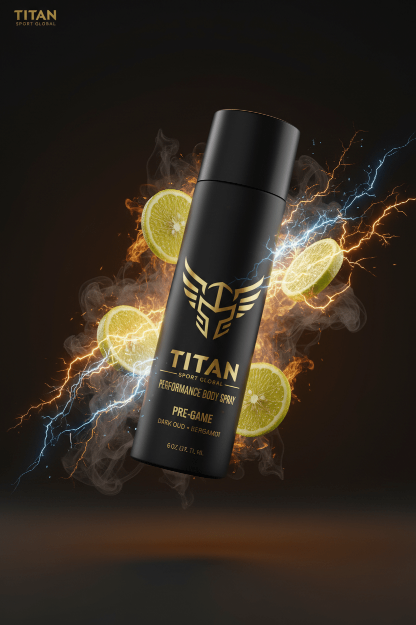 TITAN Performance Body Spray — Dark Oud Bergamot Adrenaline Design