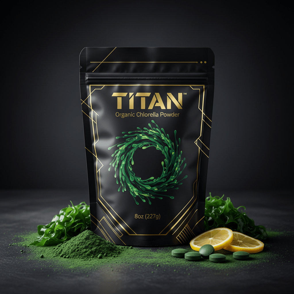 TITAN Organic Chlorella Powder - Detox & Protein Superfood 8oz