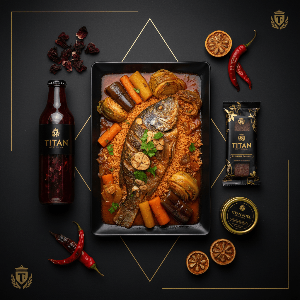 TITAN Crown Senegalese Thieboudienne high-protein fish weekly monthly meal plan bundle