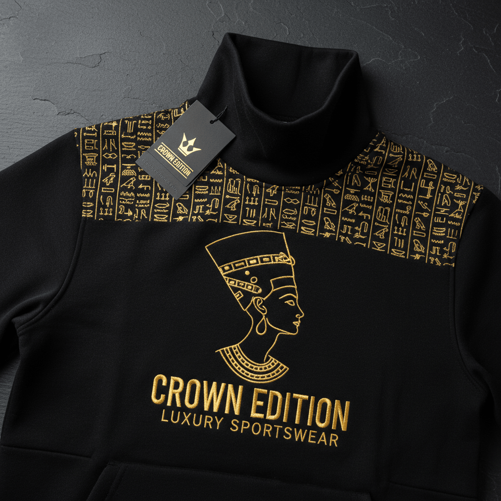 TITAN Egyptian Pharaoh Crewneck Turtleneck — Nefertiti Edition