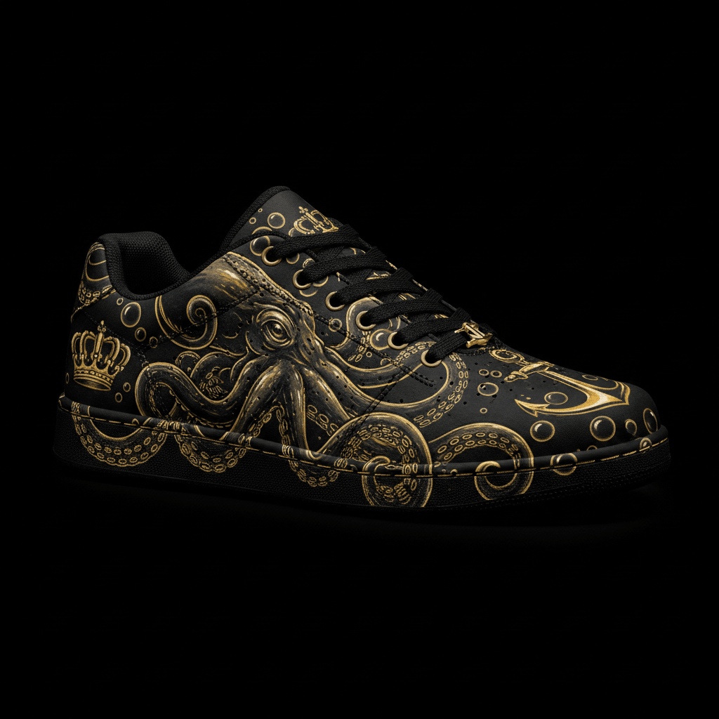 TITAN Crown Edition Kraken Octopus Men's Training Shoe Tattoo Art