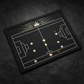 TITAN Crown Edition Rugby Coaching Board Matte Black Gold