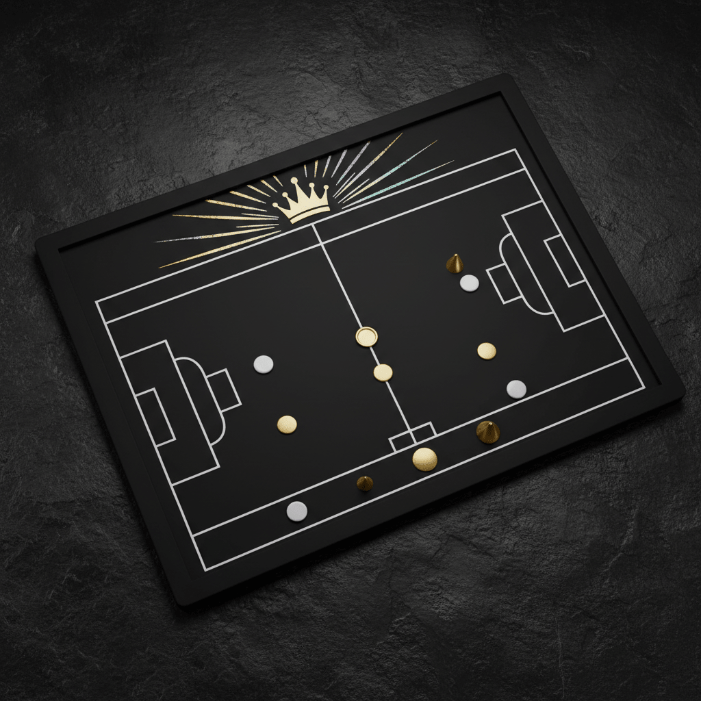 TITAN Crown Edition Rugby Coaching Board Matte Black Gold